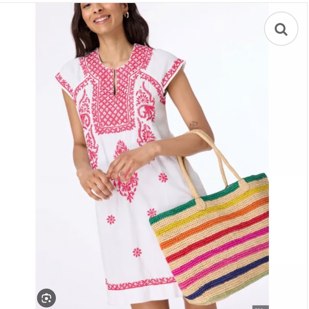 Roller Rabbit White and Pink Faith Dress